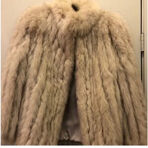 SFC Chic Real Fur Jacket in Cream - size L not small as indicated in photo!